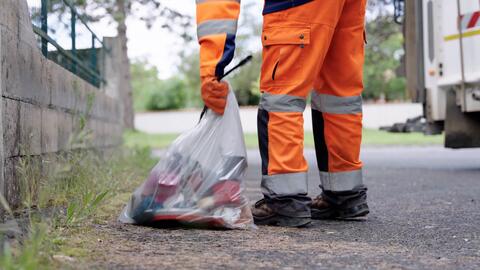 Collecte en sac transparent